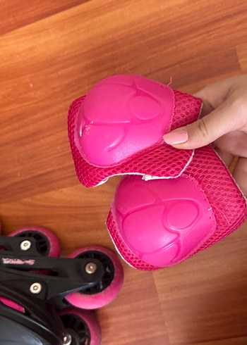 Pembe Lastik Motosiklet Diz Koruyucu Velcro - Görsel 2