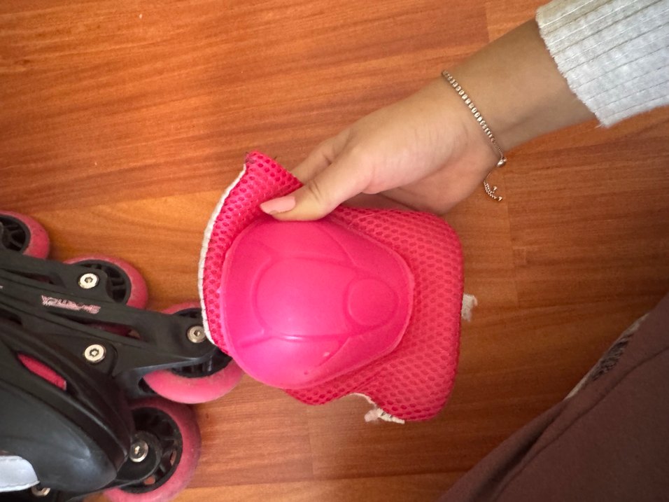 Pembe Lastik Motosiklet Diz Koruyucu Velcro - Görsel 4