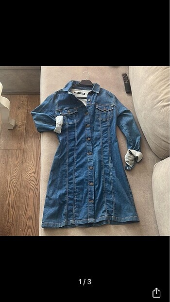 Kot elbise mavi jeans