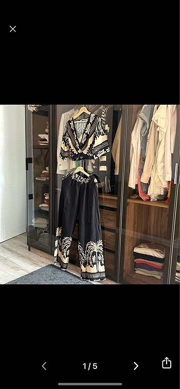 Zara muadil alt üst etiketli takım