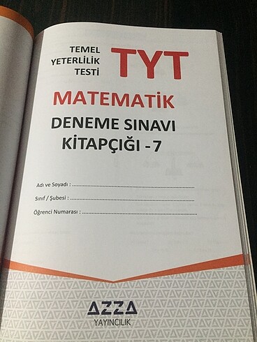  Beden Renk TYT matematik