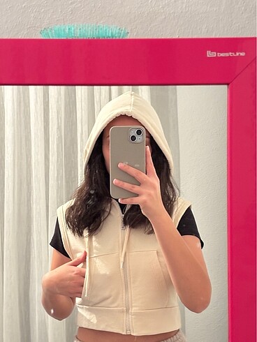 m Beden Crop yelek