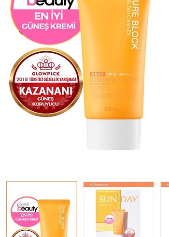 Missha A'Pieu Pure Block Günlük Güneş Kremi SPF50+