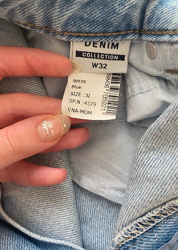 Defacto Kadın Mavi Loose Fit Denim Midi Jean