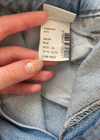 32 Beden mavi Renk Mavi Rahat Kesim Midi Kadın Kot Pantolon