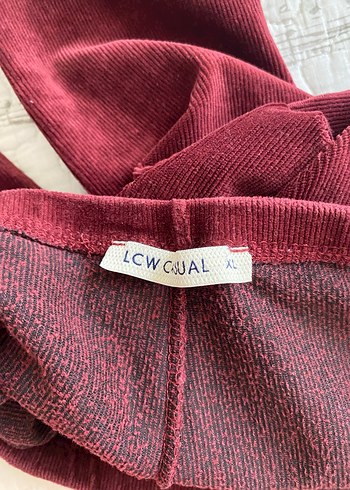 Bordo Kadife Tayt - Görsel 7