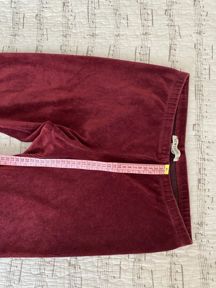Bordo Kadife Tayt - Görsel 5