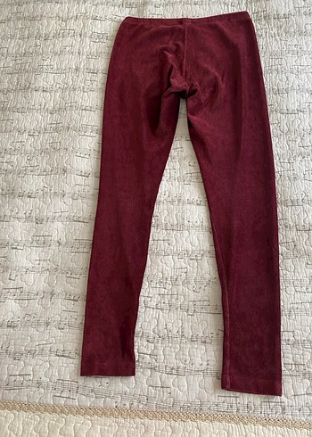 Bordo Süet Tayt - Görsel 2