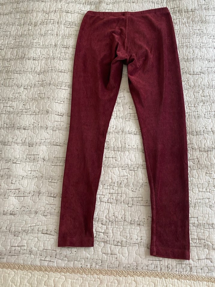 Bordo Süet Tayt - Görsel 2