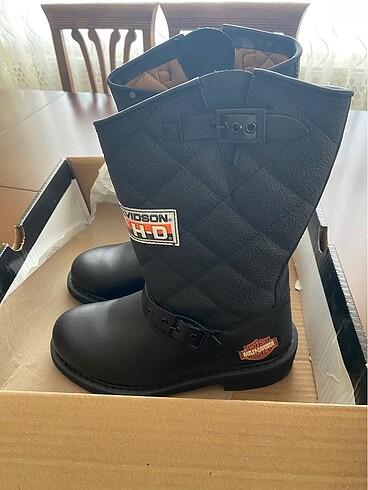 37 Beden siyah Renk harley davidson kadın bot