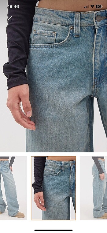 40 Beden mavi Renk baggy jean