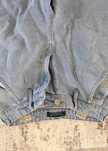 Kadın Mavi Geniş Kesim Midi Denim Pantolon - Görsel 2