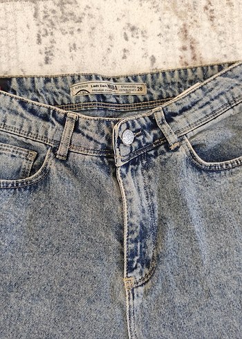 Kot Düğmeli Kadın Midi Boy Salaş Kot - Görsel 2