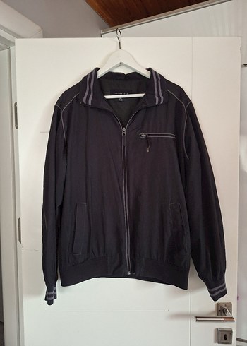 Collezione Gri Fermuarlı Erkek Spor Ceket