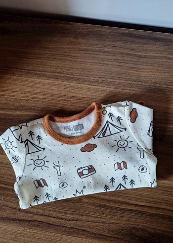 Bohem Tarzı Uzun Kollu Erkek Bebek Body - Görsel 4