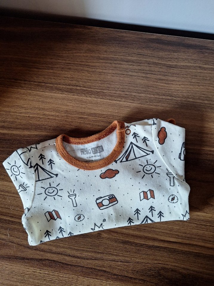 Bohem Tarzı Uzun Kollu Erkek Bebek Body - Görsel 4