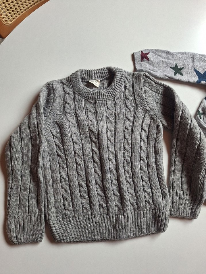 Gri Erkek Çocuk Triko Kazak - Görsel 3