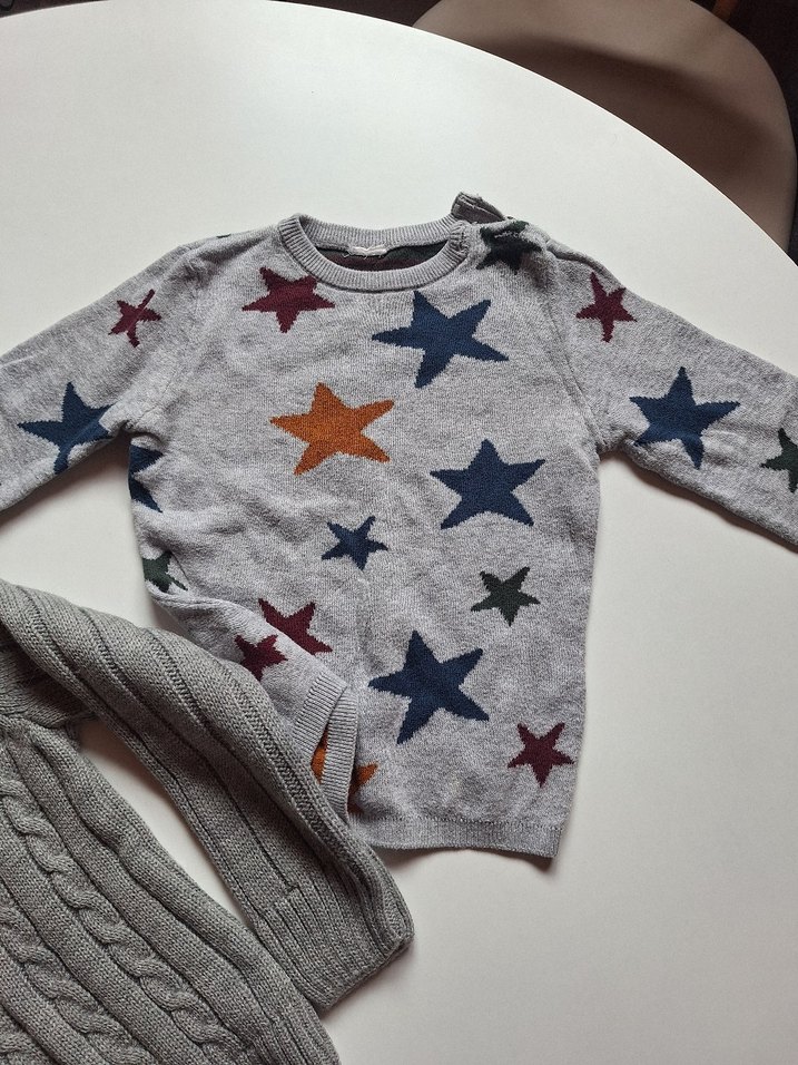 Gri Erkek Çocuk Triko Kazak - Görsel 4