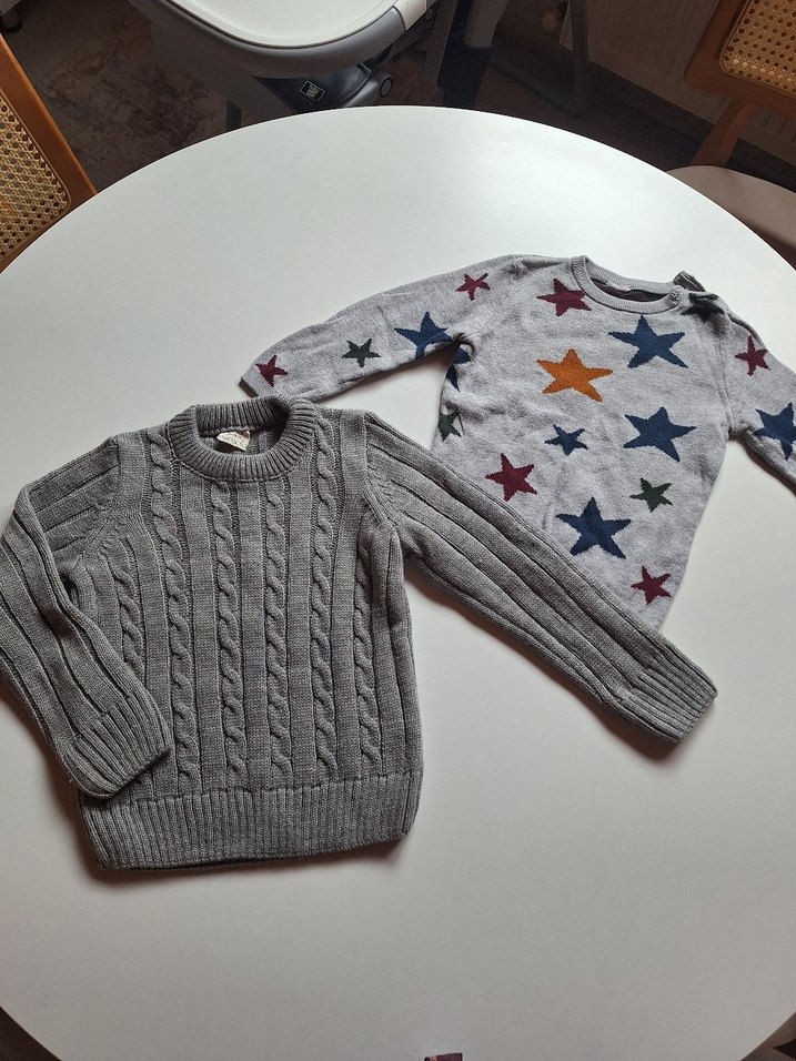 Gri Erkek Çocuk Triko Kazak - Görsel 2