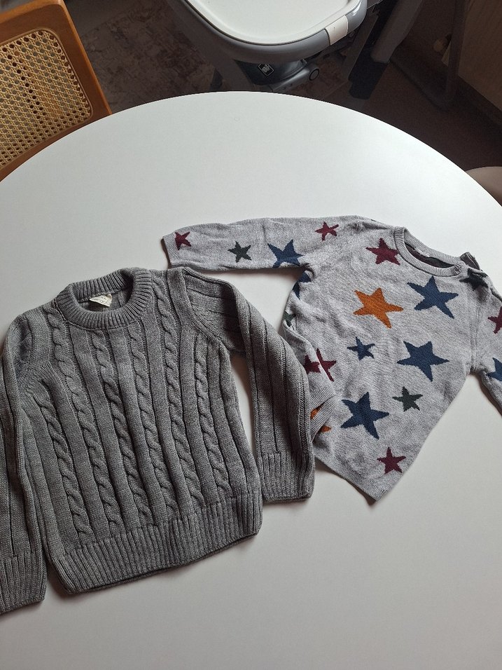 Gri Erkek Çocuk Triko Kazak - Görsel 5