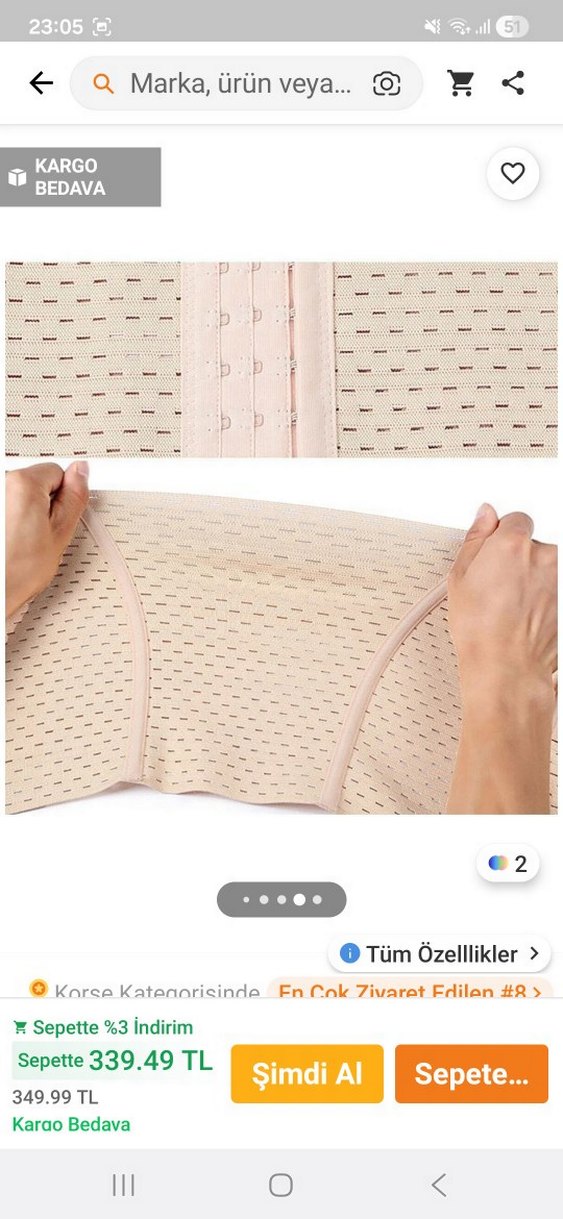 Ten Rengi Dikişsiz  Korse - Görsel 2