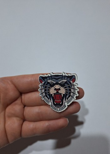 Grunge Punk Siyah Kaplan Rozeti - Görsel 2