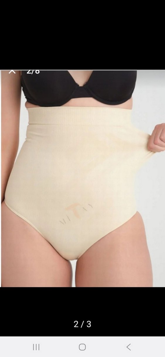 Bej Midi Yüksek Bel Kadın korse - Görsel 2