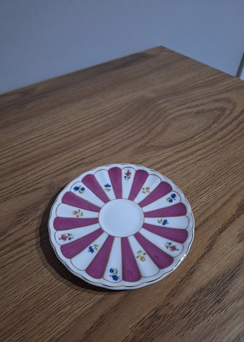 Çiçek Desenli Çok Renkli Porselen Tabak - Görsel 2