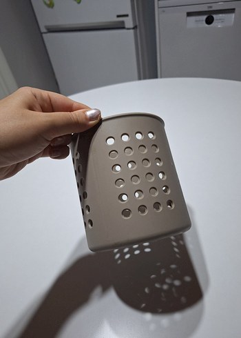 Delikli Bej Çatal Kaşık Tutucu - Görsel 4