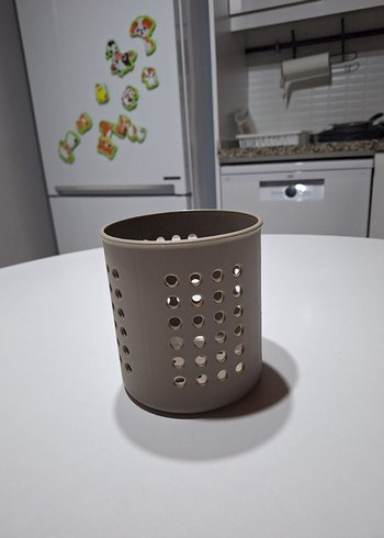 Delikli Bej Çatal Kaşık Tutucu - Görsel 2