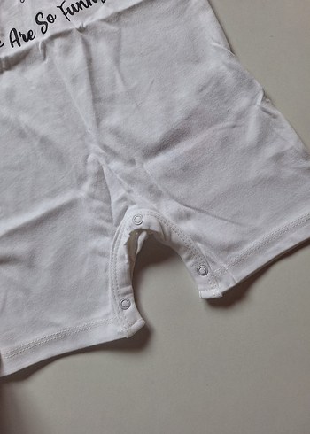 Beyaz Kısa Kollu Bebek Tulum - Görsel 5