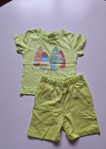 Bebek Erkek Renkli Kısa Kollu Takım - Görsel 2