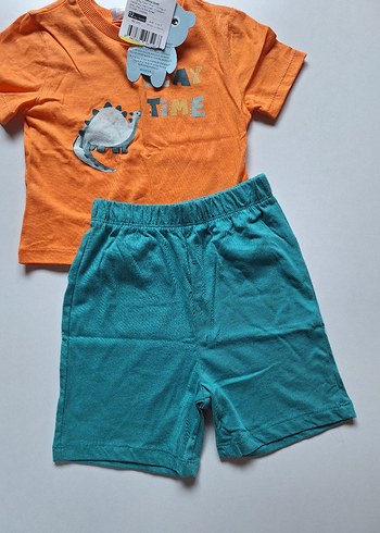 Renkli Erkek Bebek Kısa Kollu Takım - Görsel 4