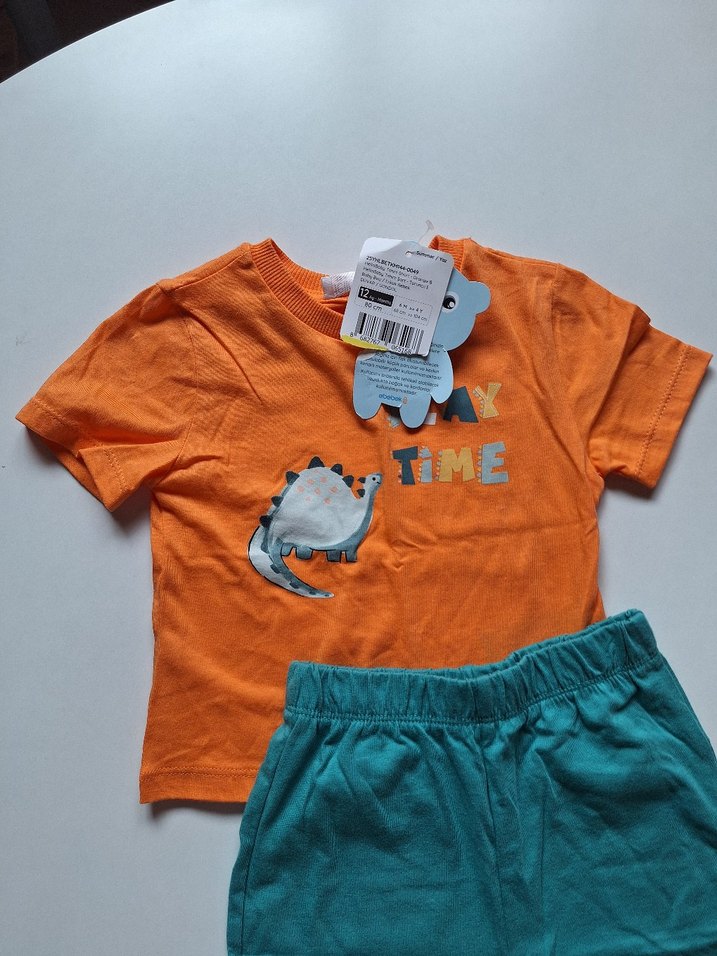 Renkli Erkek Bebek Kısa Kollu Takım - Görsel 3