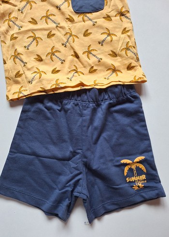 Sarı Kısa Kollu Erkek Bebek Takımı - Görsel 3