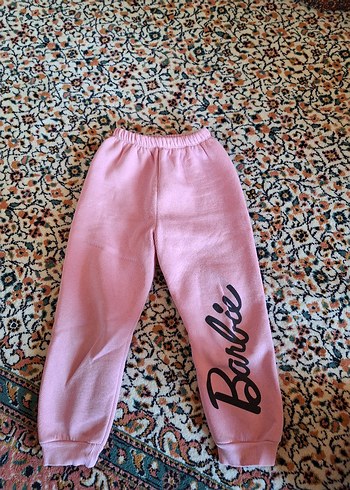 Barbie Baskılı Pembe Kız Eşofman Altı