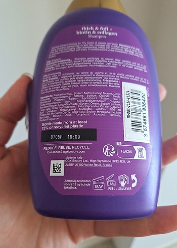Beden OGX Biotin & Collagen Saç Şampuanı 385 ml