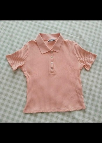 Zara Fitilli Polo yaka Crop