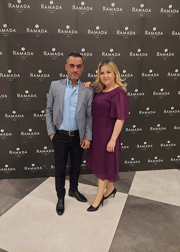 Mor Uzun Kollu Midi Elbise - Görsel 3