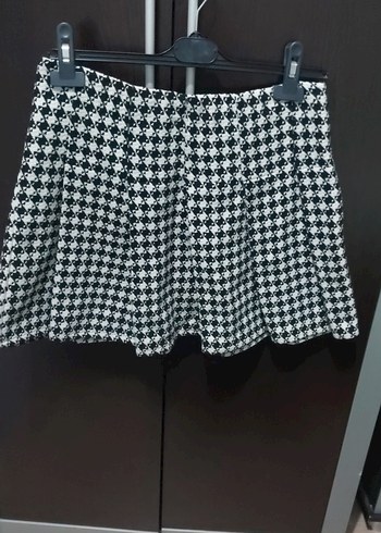 Ekoseli Pilili Mini Etek