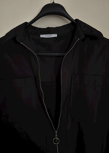 Fermuarlı Siyah Midi Kadın Yağmurluk - Görsel 2