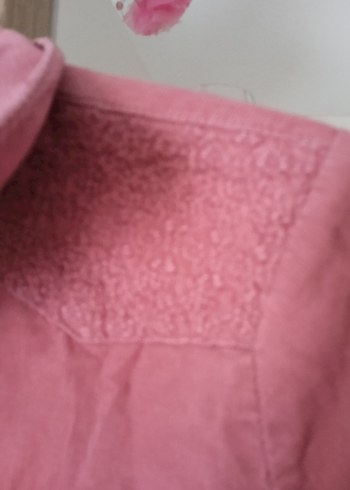 xl Beden pembe Renk Pembe Keten Uzun Kollu Kadın Gömlek