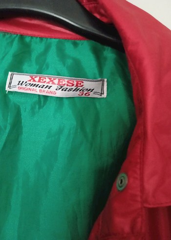 Düğmeli Kırmızı Kadın Midi Ceket - Görsel 5