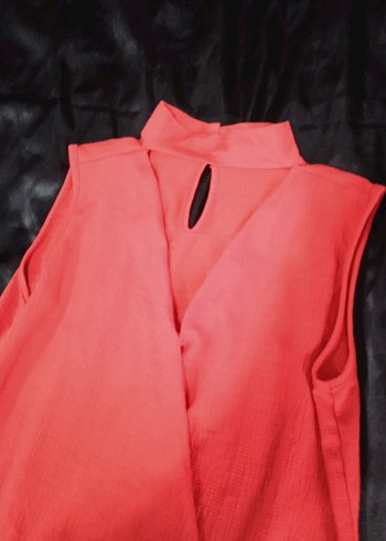 Kırmızı Bohem Kolsuz  Bluz ve etek takim - Görsel 5