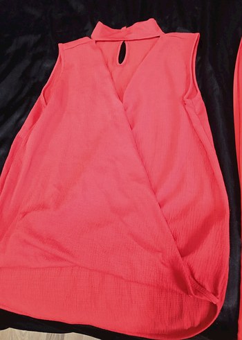 Kırmızı Bohem Kolsuz  Bluz ve etek takim - Görsel 7