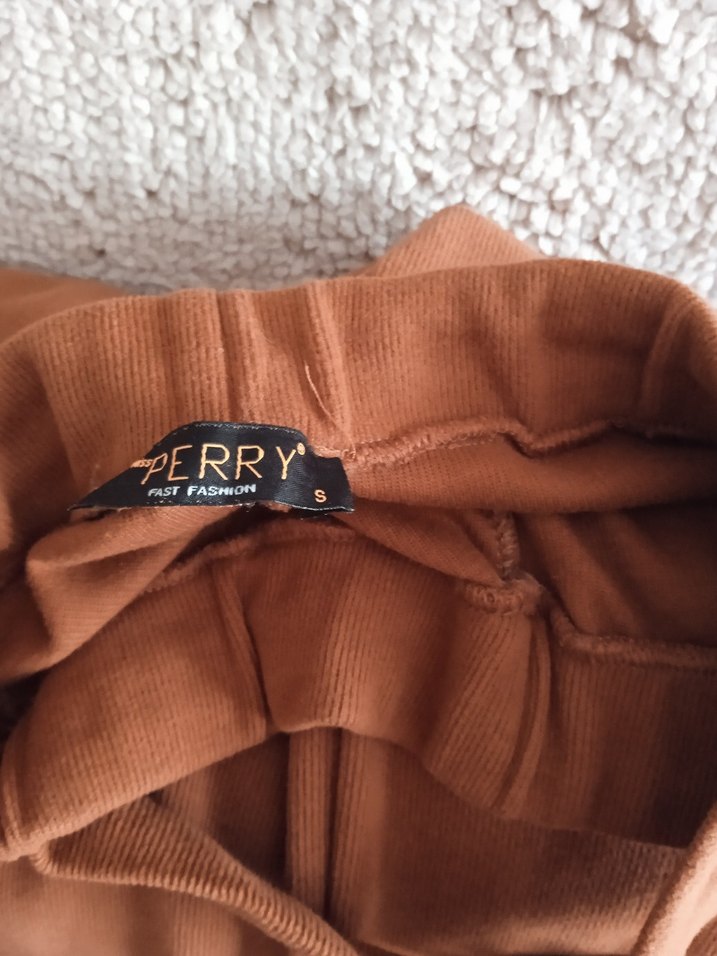 Kahverengi Tokalı Rahat Kadın Pantolon - Görsel 4