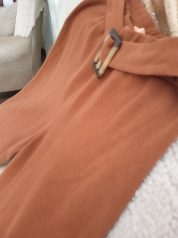 Kahverengi Tokalı Rahat Kadın Pantolon - Görsel 2