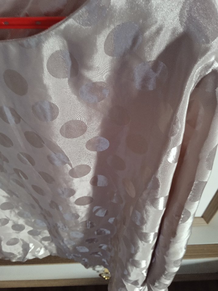 Pembe Puantiyeli Bohem buluz - Görsel 5