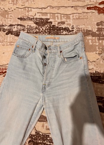 levis buz mavisi bol paça jean