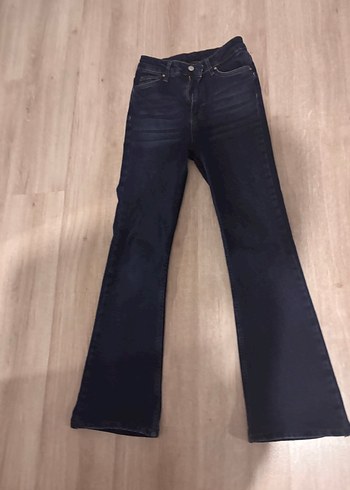 s Beden lacivert Renk Lacivert Kadın Denim ispanyol paça Pantolon